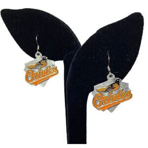 Vintage Baltimore Orioles Dangle Hook Earrings 1993 Authentic MLB